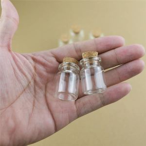 Jars 100pcs/Lot 5ml 22*30mm Storage Glass Bottles With Cork Stopper Crafts Jars Mini Transparent Empty Glass Bottles Gift