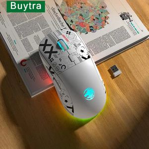 G301 Rechargeable USB 24G Wireless Bluetooth RGB Light Gaming Mouse Desktop PC Computers Notebook Laptop Mice Mause Gamer Cute 240309