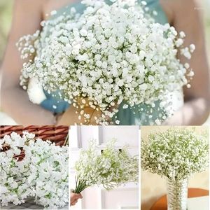 Decorative Flowers 40pcs Artificial Breath Premium Oxidation Resistance Bulk Bouquets With Stem Real Touch Faux Home Room Office