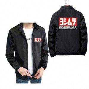 الرجال Yoshimura Japan Spring Autumn Bomber Jacket Windbreaker Coat Slim Fit Pilot للجنسين Zipper Pilot Parkas Clothing بالإضافة إلى حجم H8oy#