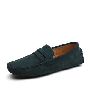 Homens Sapatos Casuais Alpercatas Triplo Preto Branco Marrom Vinho Vermelho Marinha Cáqui Mens Camurça Tênis De Couro Deslizamento Em Sapato De Barco Ao Ar Livre Condução Plana Jogging Caminhada 38-52 A139