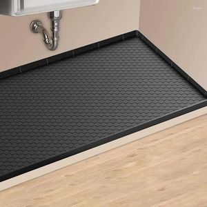 Table Mats 28x22in Under Sink Tray With Drain Hole For Bathroom Waterproof & Flexible Kitchen Pet Dining