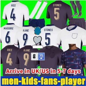 2024 Euro -Pokal Englands Bellingham Fußballtrikots Nationalmannschaft 2024 2025 Toone Football Shirt White Bright Kane Sterling Rashford Sancho Grealish Männer Kits Kit Set