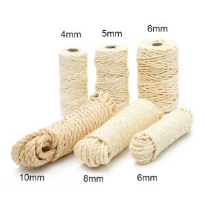 Scratchers Natural Sisal Rope for Cat Tree Cat Scratching Post Replacemen Rope Sisal for Protect Sofa Cats Scratcher Rope Scraper Cats Toy