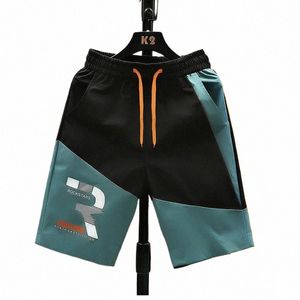 Summer Men's Casual Print Shorts Loose Boardshorts Beach Shorts Bekväm Fitn Sports Basketball Short Sweatpants Bermudas Q51A#