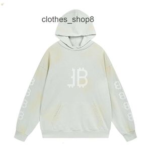 Brand balencigs Men Hand Sweaters Unisex Long 2024 Hoodies Mud Painted Wash Worn Hoodie Old Made Sweater Sleeve b Family Paris Fashion H MR50