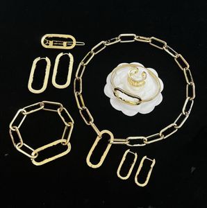 Clássico geometria reduzida colar pulseira brinco feminino gravado iniciais f configurações de letra 18k ouro designer jóias aniversário festivo presentes de natal hfs7 - -04