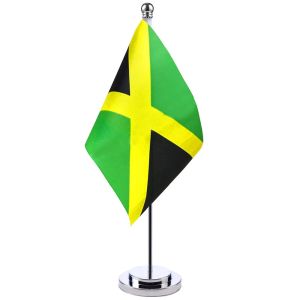 Tillbehör mini flagga av Jamaica Banner Desk Stand Set