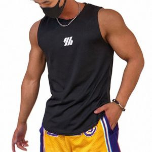 2023 newest Summer Gym Vest High Quality Shirt Sleevel T-shirts Men Tank Tops running Fitn Sports Vest men Clothing r052#