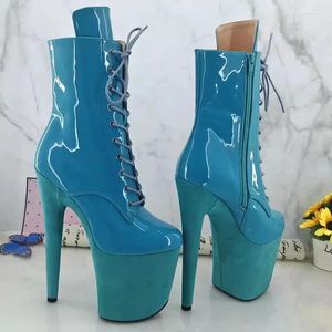 Dance Shoes Fashion Sexy Model Shows PU Upper 20CM/8Inch Women's Platform Party High Heels Pole Boots 081