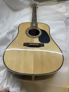 I lager Ny ankomst 41# Akustisk (elektrisk) gitarr Real Abalone The Life Flower Inlay Solid Wood Ebony Fretboard/Bridge, Bone Nut/Sadel in Natural 202402