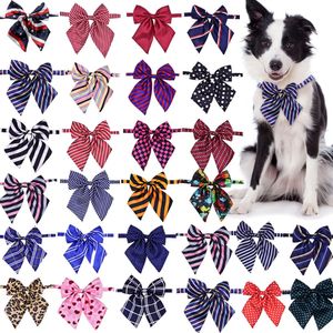 Bulk hund bow slips för stora bowties slipsar solid husdjur grooming bröllop leveranser tillbehör små hundar 240314