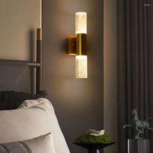 Wall Lamp Nordic Bubble Crystal Lamps Bathroom Dresser Living Room Bedroom Sconces Mirror Indoor Lighting Home Decor Lustre