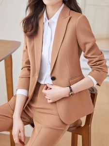 Kvinnors tvåbitar byxor mode koreanska eleganta kvinnor blazer byxor vintage chic casual jackor kappa penna bitar set kvinnliga kläder