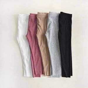 Kinder Frühling Unterhose Mädchen Baumwolle Herbst Solide Leggings für Kinder Stretch Enge Lässige Elastizität Einfache Hosen 240323