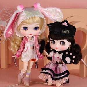 작은 buns 얼음 DBS Blyth Doll Plumpy Matte Face Joint Body Neo 16 BJD OB24 Anime Girl 240311