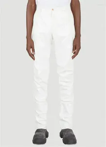 Men's Pants White Slim Straight European And American Large Fashion Versatile Casual