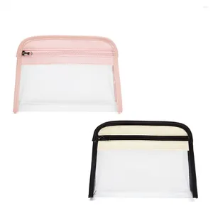 Kosmetiska väskor resväska för kvinnor vattentät toalettarti förvaring enkel liten färsk dragkedja makeup bärbar transparent pvc