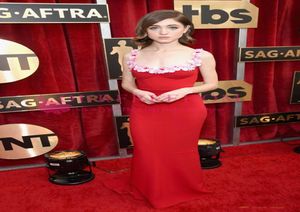 Natalia Dyer Floral Scoop Neck Celebrity Dresses Telas de ombro comprimento do piso Awards de tapetes vermelhos Awards personalizados 5959457
