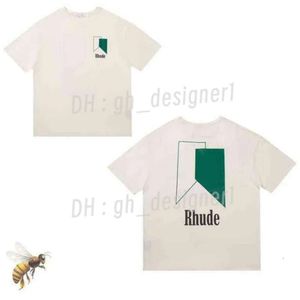 ユニセックスRhude Tシャツ男性女性サマーティーコレクションRhudeTシャツピュアコットンシャツ