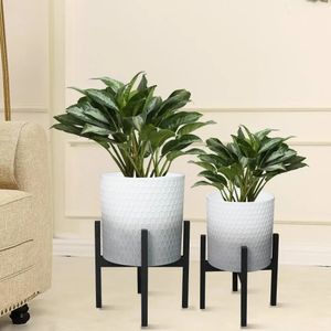 Plant Pot Decorativo Gradiente de favo de mel Planter com Holderindoor Outdoor Flower Pots Holeresgaren para o Plano 240320