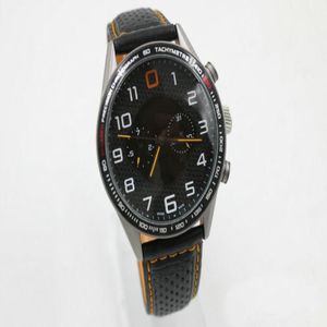 Relógio mecânico automático masculino, de alta qualidade, mp4 12c, preto, tricolor, aço inoxidável, pulseira de couro, 45mm2692