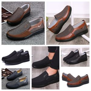 Shoe GAI sneakers Casual Shoe Men Single Business Rounds Toe Shoe Casual Soft Sole Slippers Flat Mens Classic comfortables Leather shoe soft size EUR 38-50