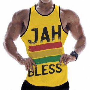 Fi Summer Men Jah Bl Hip Hop Tank Tops Tleevel T koszule cyfrowe drukowanie HARAJUKU TOPS 3D DRUKOWANE TESE 6XL J1JT#