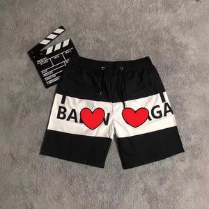 the of Parisian Style Unisex Letter Printed Drawstring Shorts Beach Pants Family Five Point Trendy