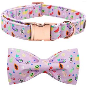 Collari per cani Elegante collare a coda di frutta con fiocco Papillon estivo Simpatici fiocchi per animali domestici Regalo per cuccioli di piccola taglia