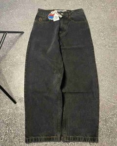 Calças de brim masculinas y2k grandes meninos jeans novo harajuku hip hop dos desenhos animados bordados calças de brim soltas moda masculina calças largas perna roupas de rua l2403