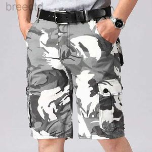 Men's Shorts Mens Shorts Large size military mens camouflage cargo shorts summer new Y2k retro backpack outdoor sports casual knee length tactical pants 44 24325