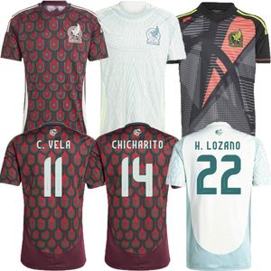 24 25 México Home Away Goalkeeper Copa America 2024 Raul Chicharito Lozano Dos Santos Soccer Jerseys México 1985 Retro Kit Uniforme