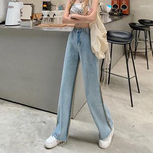 Women's Jeans Women Casual High Waist Plus Size Summer Denim Pants 2024 Wide Leg Streetwear Vintage Loose Blue Boyfriend Trousers