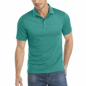 T-shirt tacvasen Summer Polos a secco veloce da uomo sport traspirato magliette da golf casual polo da golf t-shirt top con tasca 50qw#