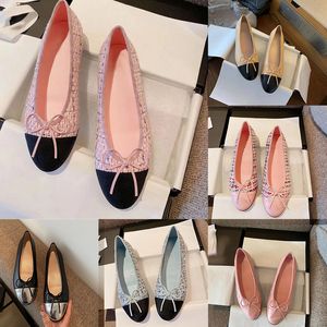 Dress shoes designers heels shoes women cowhide letter bow Ballet wedding shoes Lady leather Lazy dance Loafers women shoes size 35-42 With box dust bag