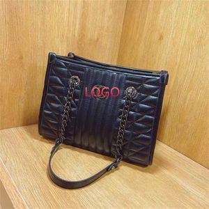 16 % RABATT Designer-Tasche 2024 Handtaschen Familie Marmontot Kette vertikal gestreift Twill Umhängetasche Einzelschulter