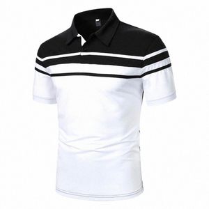 Fi prostota harajuku polo t koszula dla mężczyzn letnie sporty na świeżym powietrzu odzież golfowa busin zwykłe lapowe koszule z krótkim rękawem m2uv#