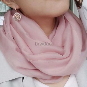 Sarongs Korean womens solid color thin long chiffon collar protective silk scarf Snood summer womens soft Gauze beach sunscreen towel P11 24325