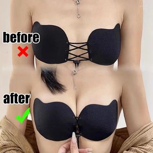 Reggiseni invisibili portatili autoadesivi traspiranti a prova di sudore push up toppe sul petto biancheria intima sexy in silicone senza spalline