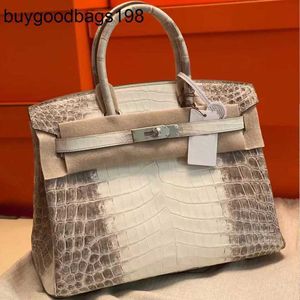 Designer Bag Himalayans Handbags Nile Crocodile Skin Platinum Large Capacity Brand Same Style Pure Hand Sewn Fashion Trend Handheld Womens