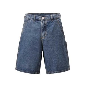Herren Shorts 2023 Frühling/Sommer Dunkelblau Denim Shorts Herren Hohe Qualität Solide Vintage Casual Shorts B28 J240325