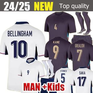 24 25 camicia da calcio Bellingham Rashford Kane 2024 Euro Cup 2025 Soccer Jersey National Team Home White Away Kid Kit Women Saka Rice Foden S-4XL