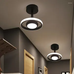 Luzes de teto corredor led luz nórdica moderna lâmpada rc regulável iluminação interior decoração para casa quarto sala estar luminária