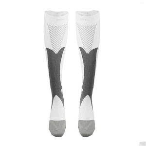 Waist Support Sports Compression Socks Breathable Athletic Comfortable To Wear Muscle Absorption White For Work Drop Delivery Outdoors Otyk6