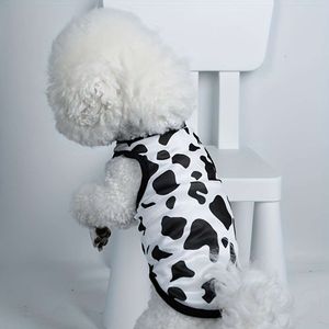 1PC Summer Breathable Vest Cow Design Koszula Cienka i chłodna ubrania szczeniaka