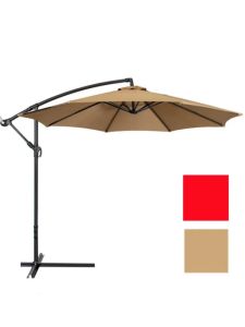 Nets parasol wymiana okładki przeciwsłonecznej okładki Outdoor Garden Baldachim Wodoodporne okładki parasolowe 2/2,7/3M Parasol UV Ochrona