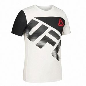 Mixed Martial Arts Sanda Men's T Shirt Fi Respirável Quick Dry T-shirts Casual O-pescoço Esportes Manga Curta Verão Tops Soltos 47Gm #