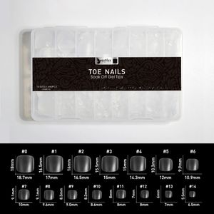 Beautilux Toe Nails 480pcs/Box False Fake Soak Off Gel Nail Tips Press on Nails Capsule 11サイズDIYフットマニキュア240318