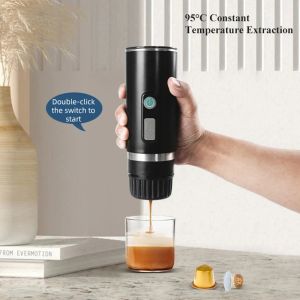 Narzędzia Nowa przenośna fullautomatyczna maszyna do kawy espresso mini do dużych i małych kapsułek